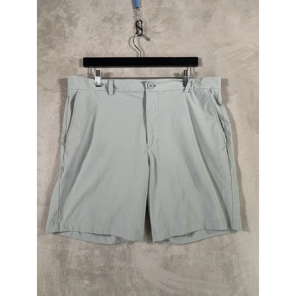 Vineyard Vines Bleeker Shorts Mens 35 Gray Performance Stretch Golf Chino